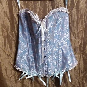Pink and blue large corset